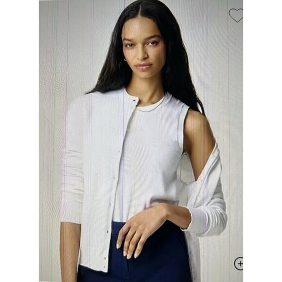 J.Crew Classic Shell Sweater Tank Top White BO375 Sz M - Picture 1 of 13